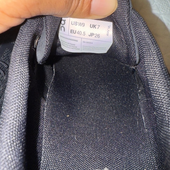 On Running Black and White Athletic Shoes - Picture 9 of 9